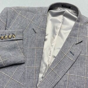 Stafford Mens Sport Coat 52 REG Classic Fit Plaid Sportscoat Jacket Blazer